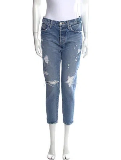 Pre-owned Moussy Mid-rise Skinny Leg Jeans In Blue