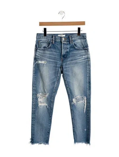 Pre-owned Moussy Mid-rise Skinny Leg Jeans In Blue