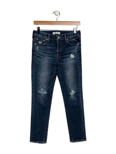 Pre-owned Moussy Mid-rise Skinny Leg Jeans In Blue