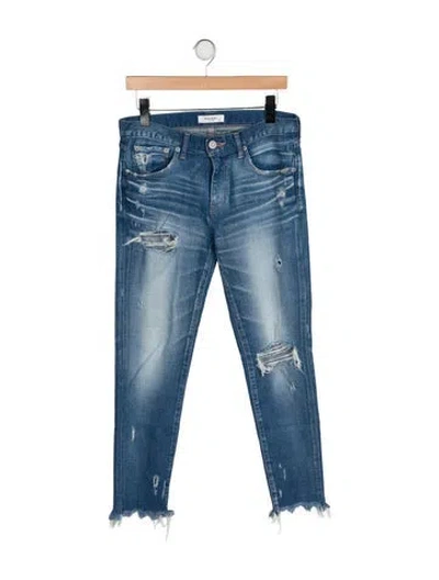 Pre-owned Moussy Mid-rise Skinny Leg Jeans In Blue