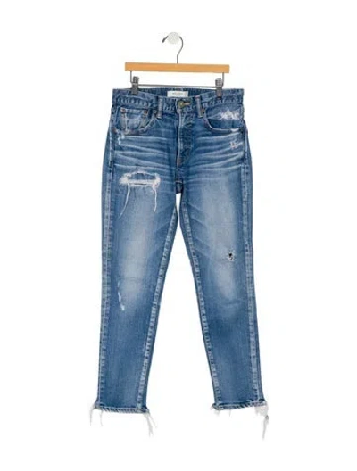 Pre-owned Moussy Mid-rise Skinny Leg Jeans In Blue