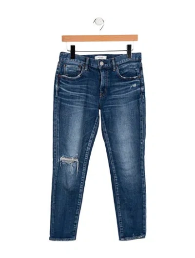 Pre-owned Moussy Mid-rise Skinny Leg Jeans In Blue