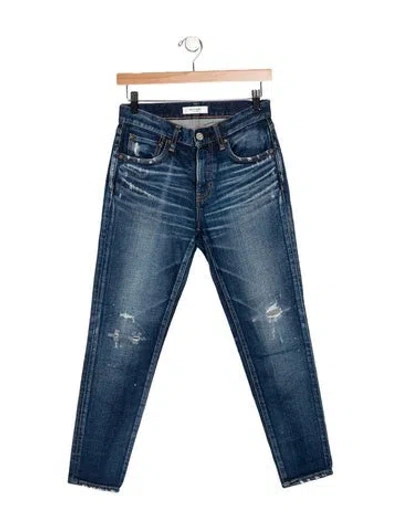 Pre-owned Moussy Mid-rise Skinny Leg Jeans In Blue