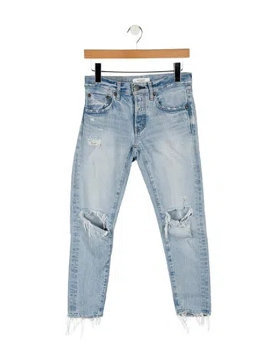 Pre-owned Moussy Mid-rise Skinny Leg Jeans In Blue