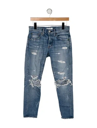 Pre-owned Moussy Mid-rise Skinny Leg Jeans In Blue