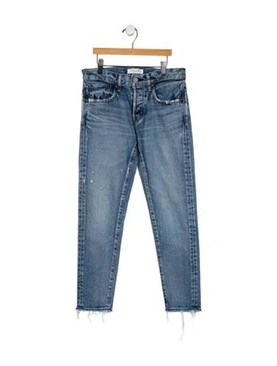 Pre-owned Moussy Mid-rise Skinny Leg Jeans In Blue