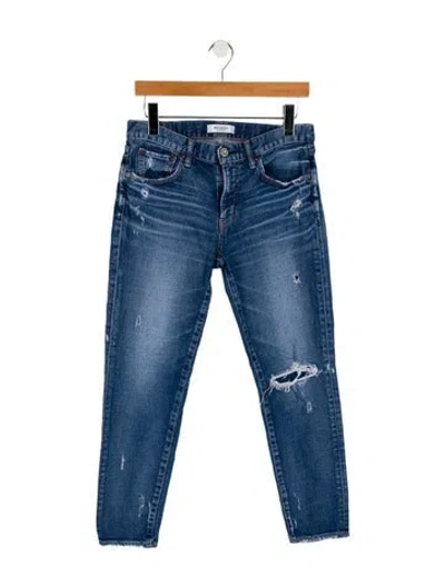 Pre-owned Moussy Mid-rise Skinny Leg Jeans In Blue