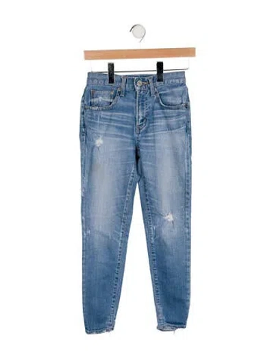 Pre-owned Moussy Mid-rise Skinny Leg Jeans In Blue