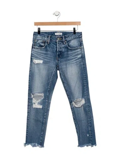 Pre-owned Moussy Mid-rise Skinny Leg Jeans In Blue