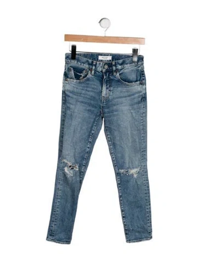 Pre-owned Moussy Mid-rise Skinny Leg Jeans In Blue