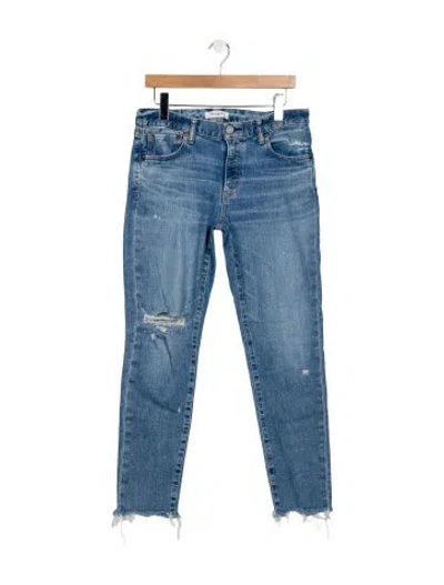 Pre-owned Moussy Mid-rise Skinny Leg Jeans In Blue