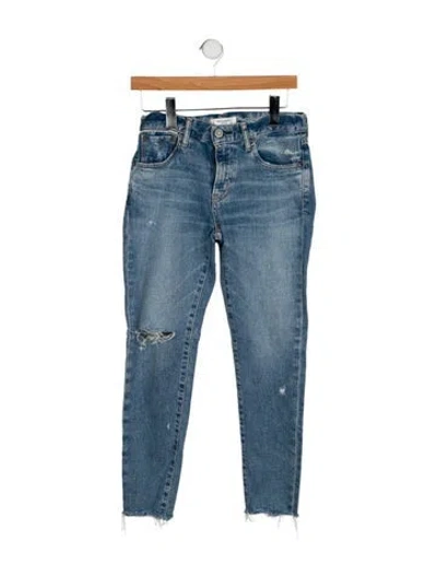 Pre-owned Moussy Mid-rise Skinny Leg Jeans In Blue