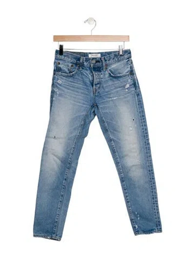 Pre-owned Moussy Mid-rise Skinny Leg Jeans In Blue