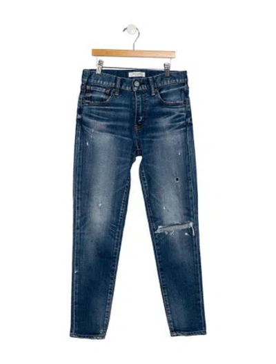 Pre-owned Moussy Mid-rise Skinny Leg Jeans In Blue