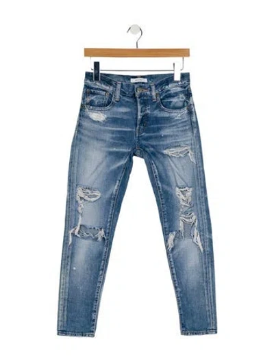 Pre-owned Moussy Mid-rise Skinny Leg Jeans In Blue