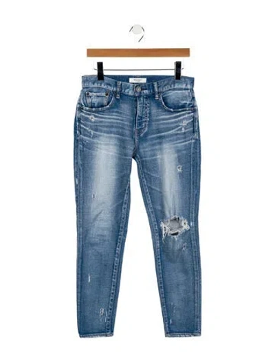 Pre-owned Moussy Mid-rise Skinny Leg Jeans In Blue