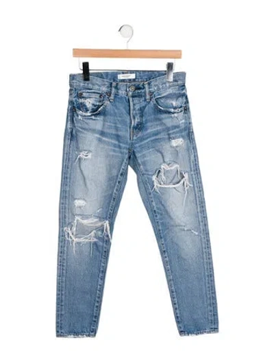 Pre-owned Moussy Mid-rise Skinny Leg Jeans In Blue