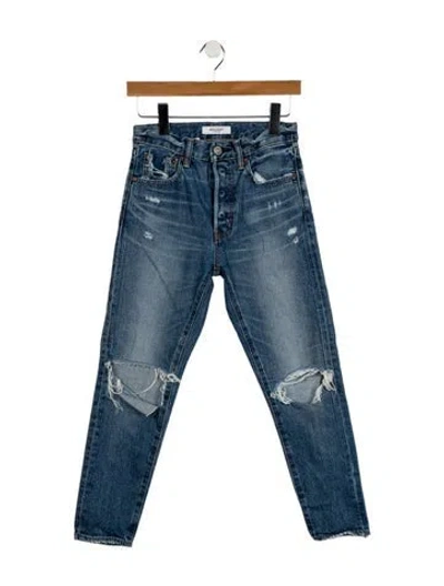 Pre-owned Moussy Mid-rise Skinny Leg Jeans In Blue