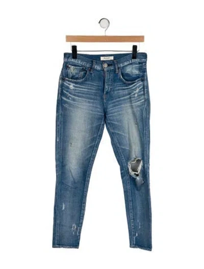 Pre-owned Moussy Mid-rise Skinny Leg Jeans In Blue