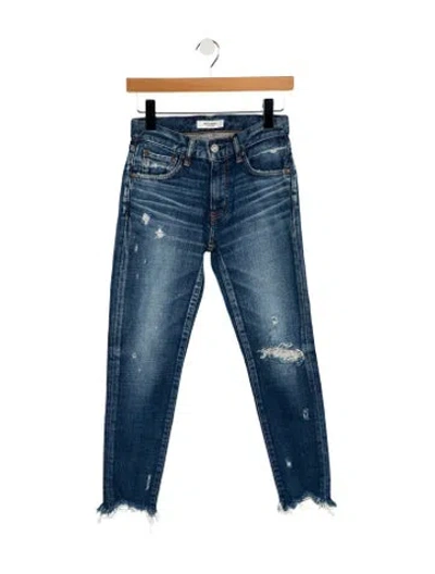 Pre-owned Moussy Mid-rise Skinny Leg Jeans In Blue
