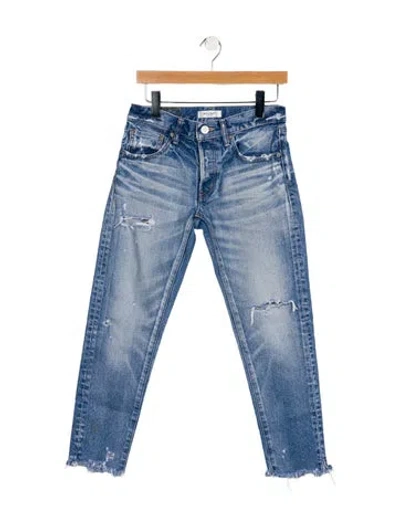 Pre-owned Moussy Mid-rise Skinny Leg Jeans In Blue