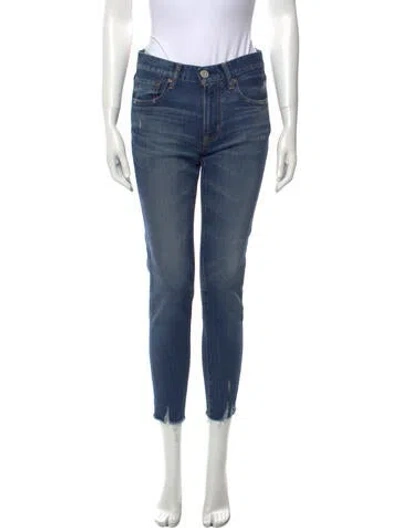 Pre-owned Moussy Mid-rise Skinny Leg Jeans In Blue