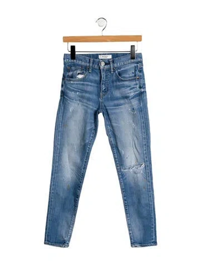 Pre-owned Moussy Mid-rise Skinny Leg Jeans In Blue