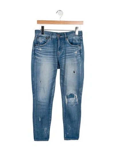 Pre-owned Moussy Mid-rise Skinny Leg Jeans In Blue