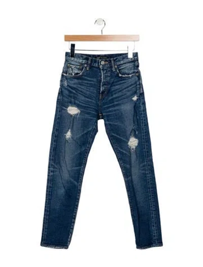 Pre-owned Moussy Mid-rise Skinny Leg Jeans In Blue
