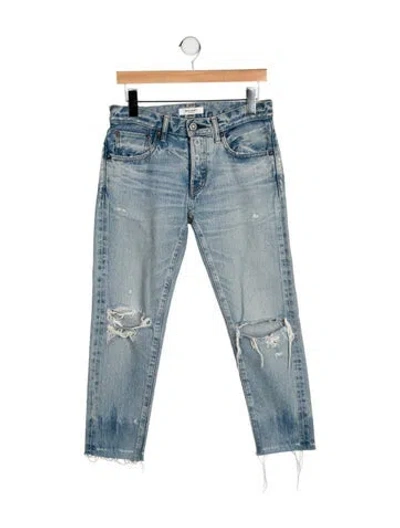 Pre-owned Moussy Mid-rise Skinny Leg Jeans In Blue