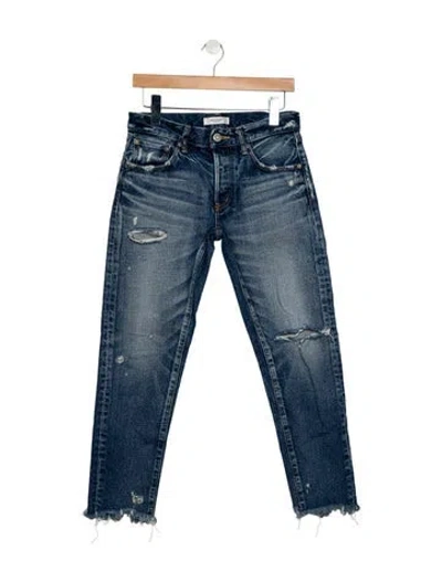 Pre-owned Moussy Mid-rise Skinny Leg Jeans In Blue