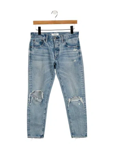 Pre-owned Moussy Mid-rise Skinny Leg Jeans In Blue
