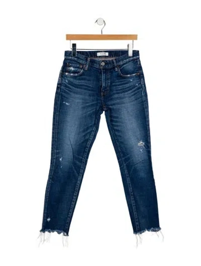 Pre-owned Moussy Mid-rise Skinny Leg Jeans In Blue