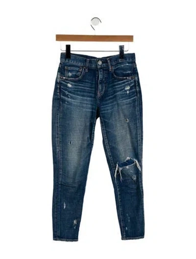 Pre-owned Moussy Mid-rise Skinny Leg Jeans In Blue