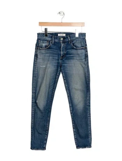 Pre-owned Moussy Mid-rise Skinny Leg Jeans In Blue