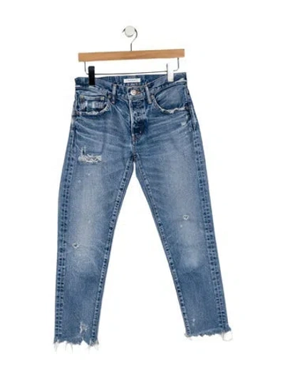 Pre-owned Moussy Mid-rise Skinny Leg Jeans In Blue