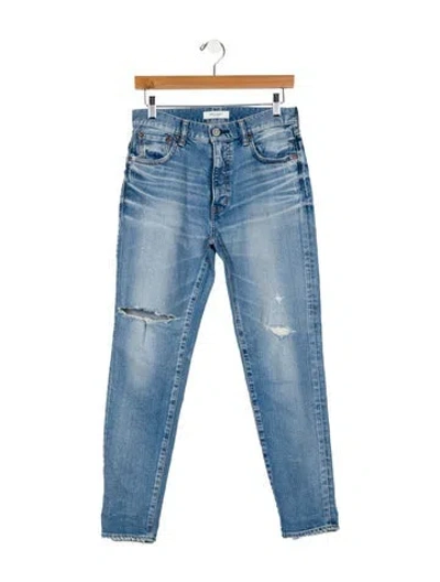 Pre-owned Moussy Mid-rise Skinny Leg Jeans In Blue