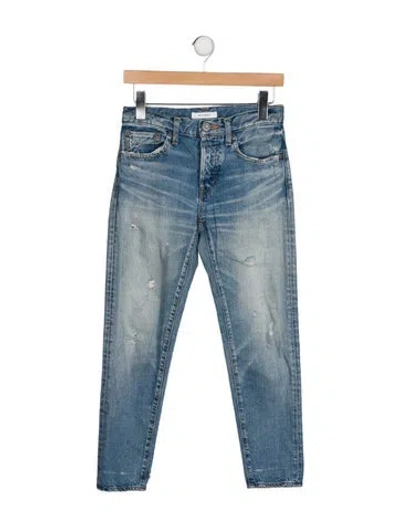 Pre-owned Moussy Mid-rise Skinny Leg Jeans In Blue
