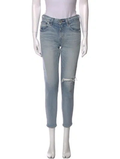 Pre-owned Moussy Mid-rise Skinny Leg Jeans In Blue