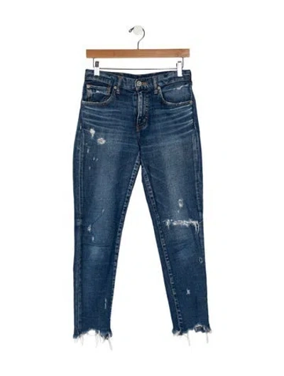 Pre-owned Moussy Mid-rise Skinny Leg Jeans In Blue