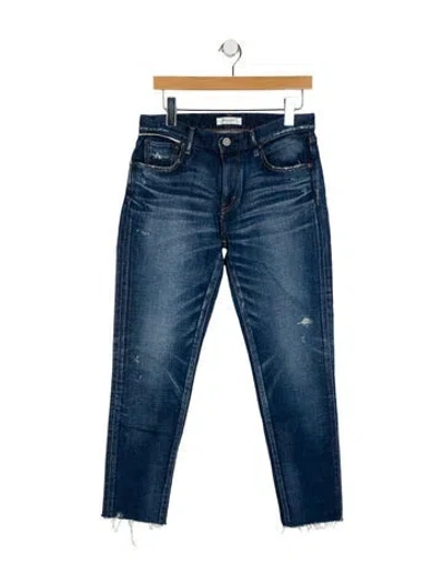 Pre-owned Moussy Mid-rise Skinny Leg Jeans In Blue