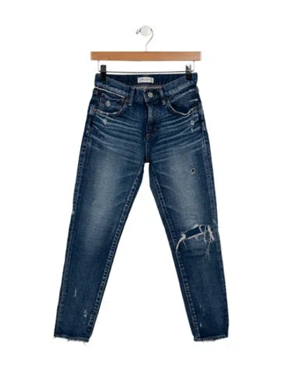 Pre-owned Moussy Mid-rise Skinny Leg Jeans In Blue