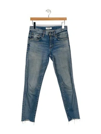 Pre-owned Moussy Mid-rise Skinny Leg Jeans In Blue