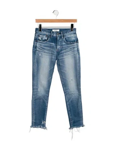Pre-owned Moussy Mid-rise Skinny Leg Jeans In Blue