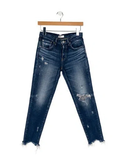 Pre-owned Moussy Mid-rise Skinny Leg Jeans In Blue