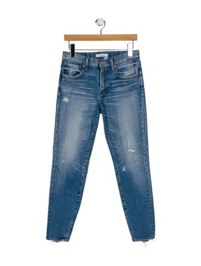 Pre-owned Moussy Mid-rise Skinny Leg Jeans In Blue