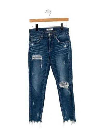 Pre-owned Moussy Mid-rise Skinny Leg Jeans In Blue