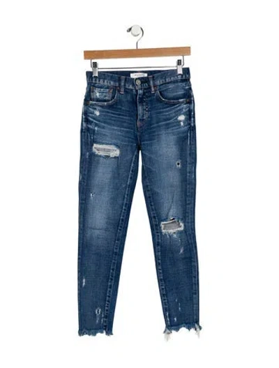 Pre-owned Moussy Mid-rise Skinny Leg Jeans In Blue