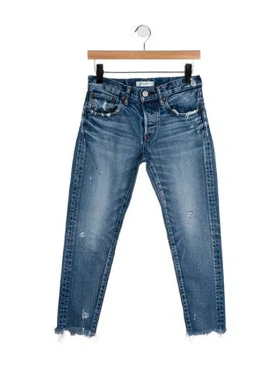 Pre-owned Moussy Mid-rise Skinny Leg Jeans In Blue