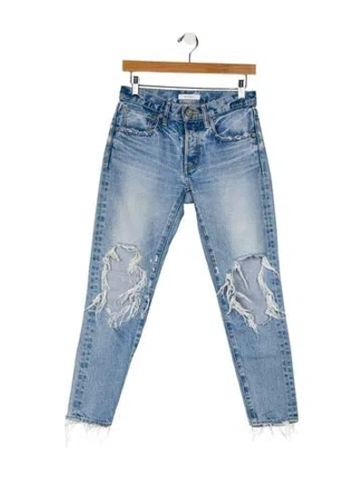 Pre-owned Moussy Mid-rise Skinny Leg Jeans In Blue